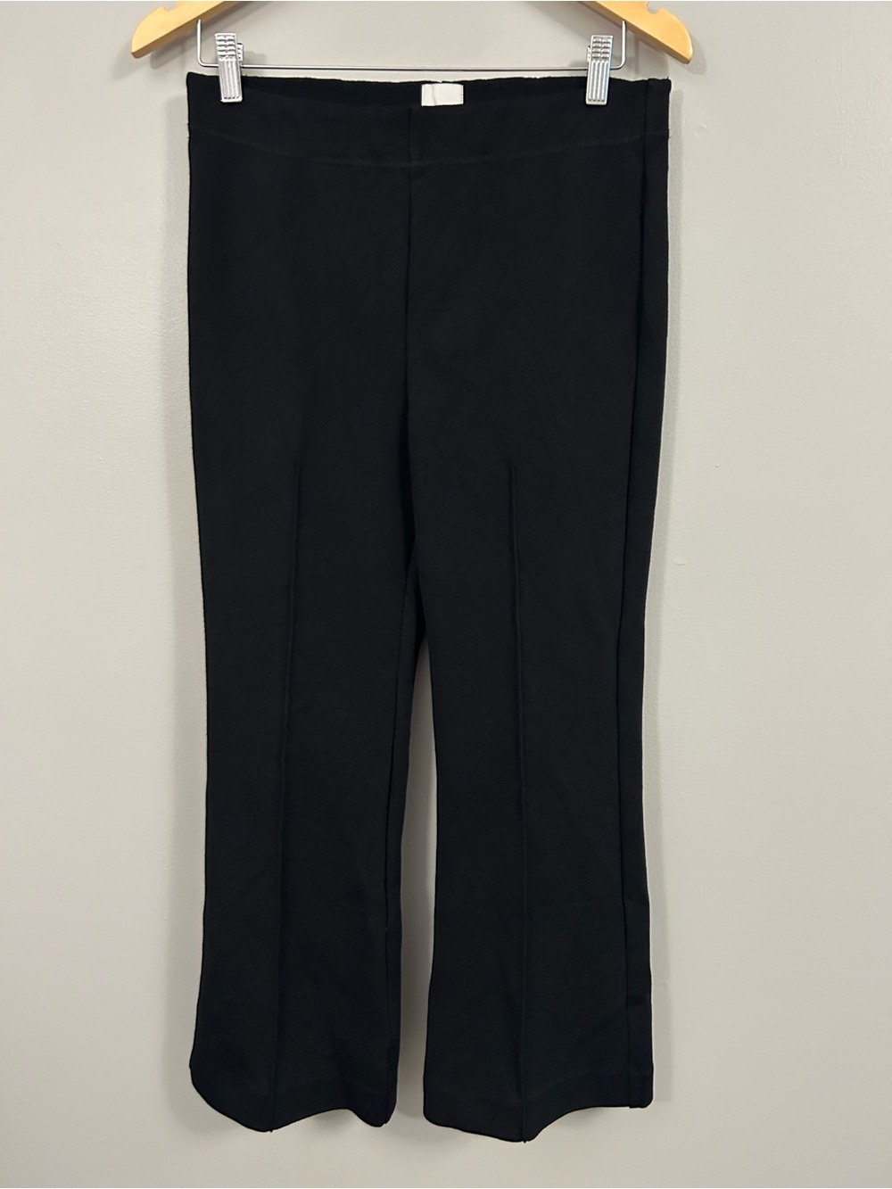 Anthropologie Maeve Black Flared Pull-On Pants Medium